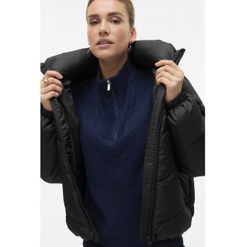 Geaca cu vatelina si fermoar Ligario - Negru