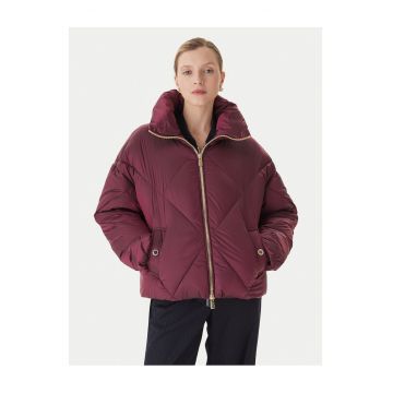 Geaca de iarna dama Lola Casademunt - visiniu - material calduros -