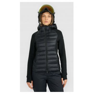 Geaca de iarna  femei - neagra - umplutura naturala -