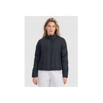 Geaca de puf  pentru femei - neagra - umplutura sintetica - croiala slim - sezon toamna-iarna - set de dimensiuni disponibile