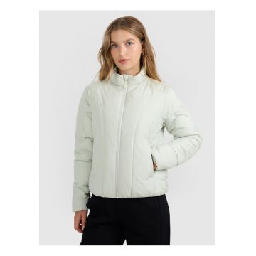 Geaca de puf  pentru femei - turcoaz - umplutura sintetica - croiala slim - material rip-stop