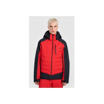 Geaca de schi barbati -  poliester - negru/rosu