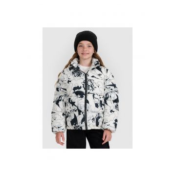 Geaca fete -  Poliester - Alb 4FJRAW25TDJAF0748-11A