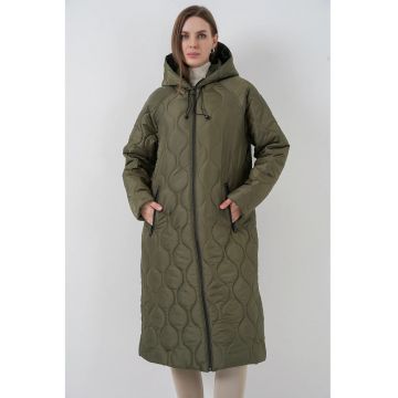 Geaca  gluga - verde kaki - textil - Kaki