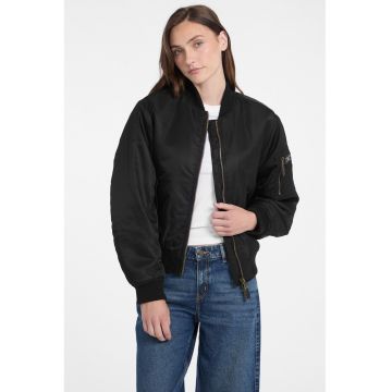 Jacheta bomber cu fermoar - Negru