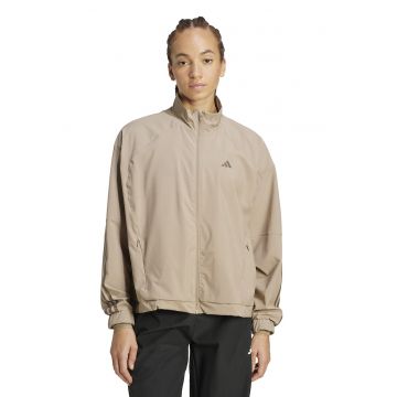 Jacheta cu fermoar pentru antrenament - Maro nisip/Maro camel