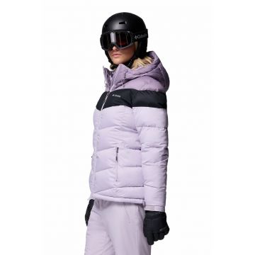 Jacheta cu gluga pentru schi Abbott Peak II - Negru/Lila pal