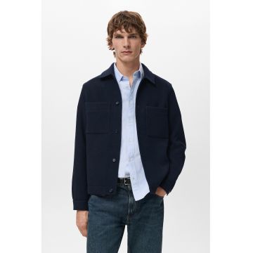 Jacheta din amestec de lana - Albastru ultramarin