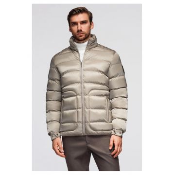 Jacheta matlasata lucioasă cu guler înalt  OM-JALP-0218 - Gri