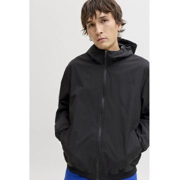 Jacheta regular fit cu fermoar - Negru