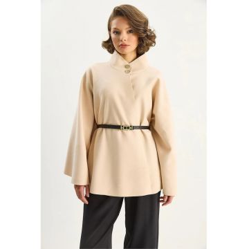 Paltoane -  Femei - LUCCI Teksturime palto e butonencar phandlo - Bej Natural -