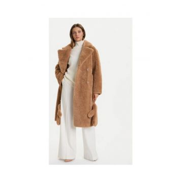 Palton de dama -  bej - 100% poliester