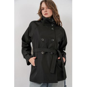 Trenci dama  Regular Fit - Negru