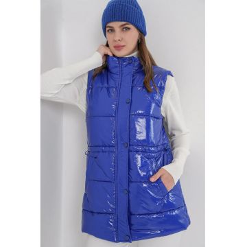 Vesta  Puffer - Albastru Moroccan - textil