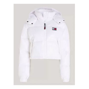 Geaca alba cu umplutura din pene - Alb