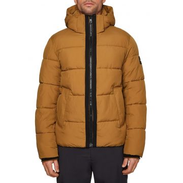 Geaca bufanta cu gluga - Galben mustar