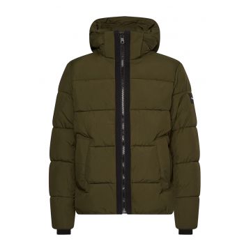 Geaca bufanta cu gluga - Kaki