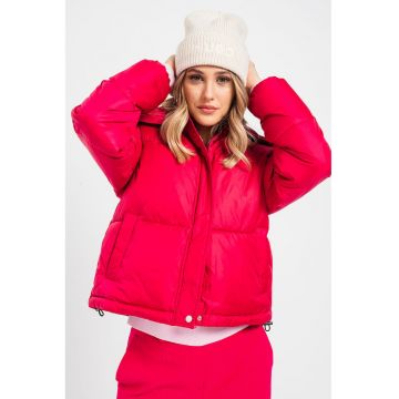 Geaca cu buzunare laterale - Roz zmeuriu