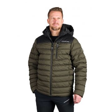 Geaca cu gluga pentru sporturi de iarna Milosh - Negru/Kaki