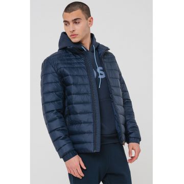 Geaca cu vatelina si fermoar - Bleumarin