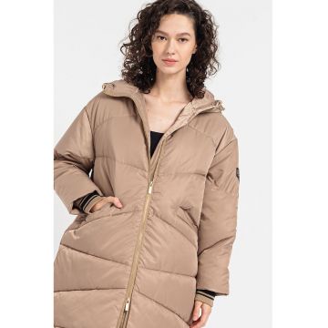 Geaca cu vatelina si gluga - Bej