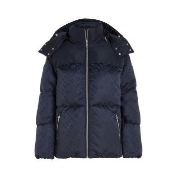 Geaca cu vatelina si gluga detasabila - Albastru ultramarin