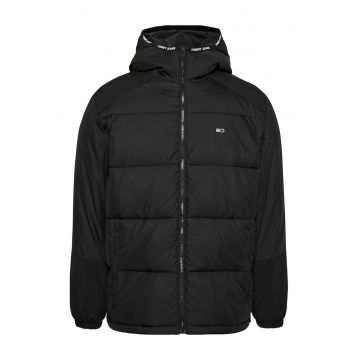 Geaca cu vatelina si gluga - Negru