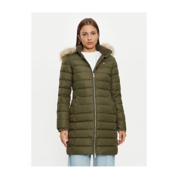 Geaca de puf dama  verde - fabricata din material usor