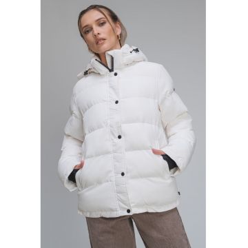 Geaca impermeabila cu gluga Bibi - Alb