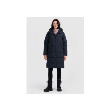 Geaca puf  pentru femei - hidrofob - negru - poliester - set de iarna