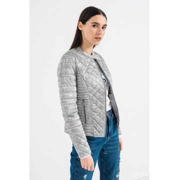 Geaca usoara cu monograma - Argintiu