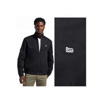 Jacheta Barbati -  Harrington Jacket - Regular Fit - Design Clasic - Fara Gluga - Fermoar - Bumbac - L INTL - Negru