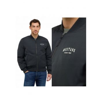 Jacheta Barbati -  Style Byron - Regular Fit - Decolteu In V - Fermoar - Caldura Si Confortabila - Maneci Lungi - Poliester - L INTL - Negru