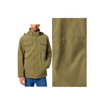 Jacheta Barbati -  Winter Jacket - Regular Fit - olDesign Clasic - Cu Gluga - Fermoar - Bumbac - Verde - Verde