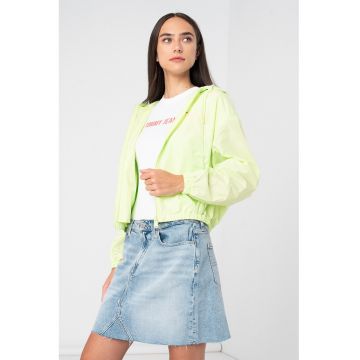 Jacheta usoara cu gluga - Verde lime