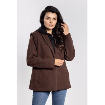 Palton dama -  A752 - ciocolatiu - poliester