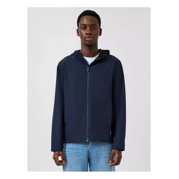 Q/S by s.Oliver - Jacheta barbati - subtire - cu gluga - tesatura ripstop - Bleumarin inchis -