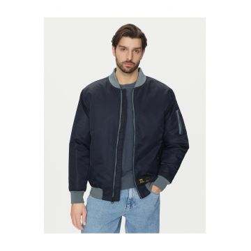 Geaca bomber barbati  bleumarin - fabricata din material de calitate