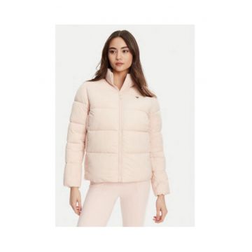 Geaca bufanta cu fermoar si vatelina - Roz pal