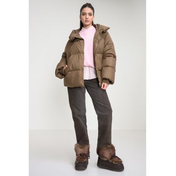 Geaca cu gluga - Maro deschis