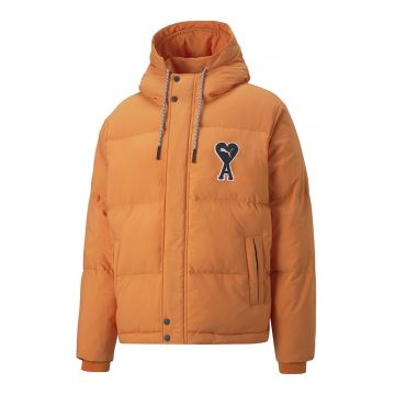 Geaca cu vatelina si aspect matlasat Ami - Portocaliu