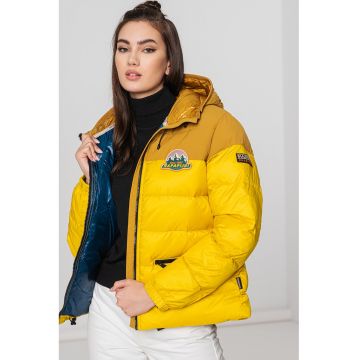 Geaca cu vatelina si gluga Alay - Galben