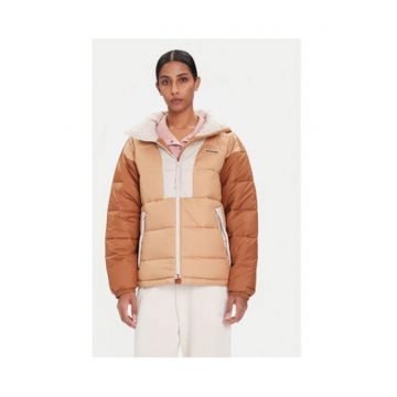 Geaca de iarna dama -  bej - poliester reciclat -