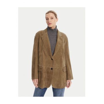 Geaca de piele pentru femei  maro