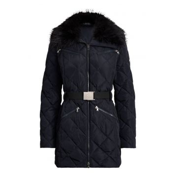 Geaca de puf dama  bleumarin - fabricata din material usor