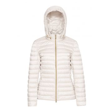 Geaca matlasata cu gluga - Alb