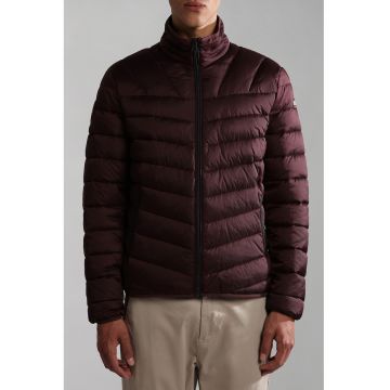 Geaca scurta regular fit cu aspect matlasat - Violet pruna