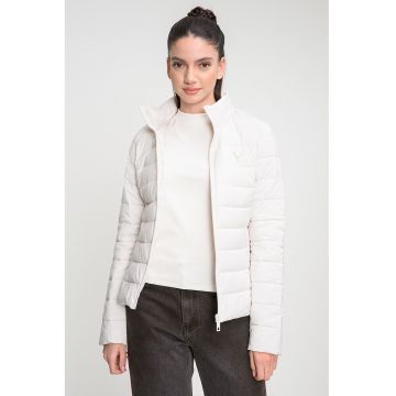 Geaca slim fit pentru fitness - Alb/Auriu