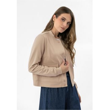 Jacheta bomber usoara cu maneci lungi -  J-Kalia - bej - Bej