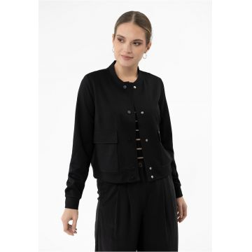 Jacheta bomber usoara cu maneci lungi -  J-Kalia - neagra - Negru